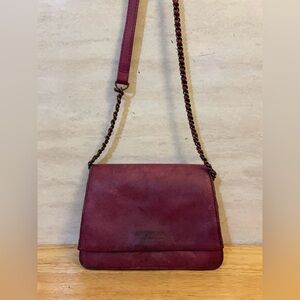 Chic Burgundy Genuine Leather by American Leather Co. Crossbody Bag